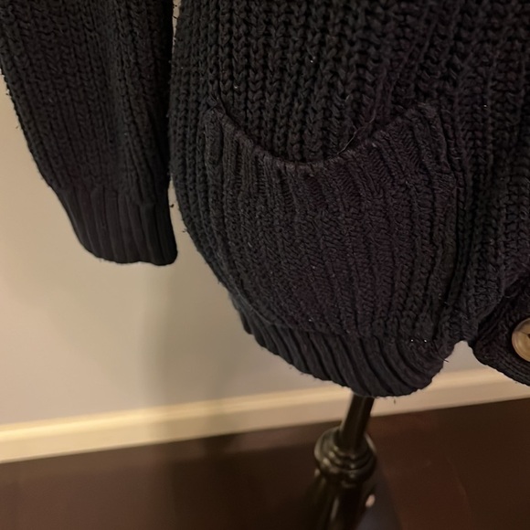 Brandy Melville navy Cardigan with patches on elbows. Good condition. One size - Picture 3 of 6